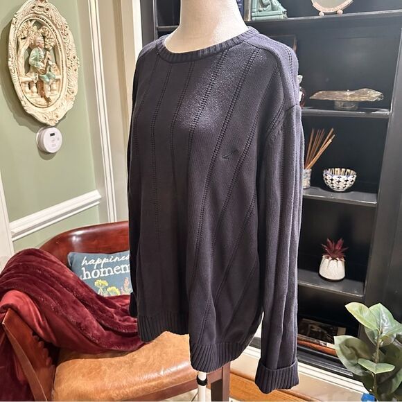 Men’s Nautica Blue Knit Sweater Size XL - Picture 2 of 11